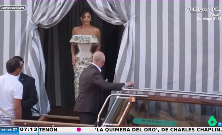 El espectacular primer vestido de novia de Lauren Sánchez en su boda con Jeff Bezos en Venecia