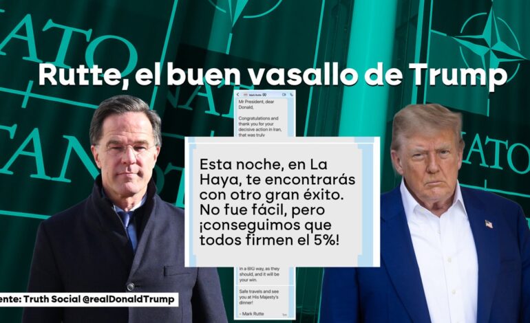 la historia de sumisión del secretario de la OTAN con el presidente americano
