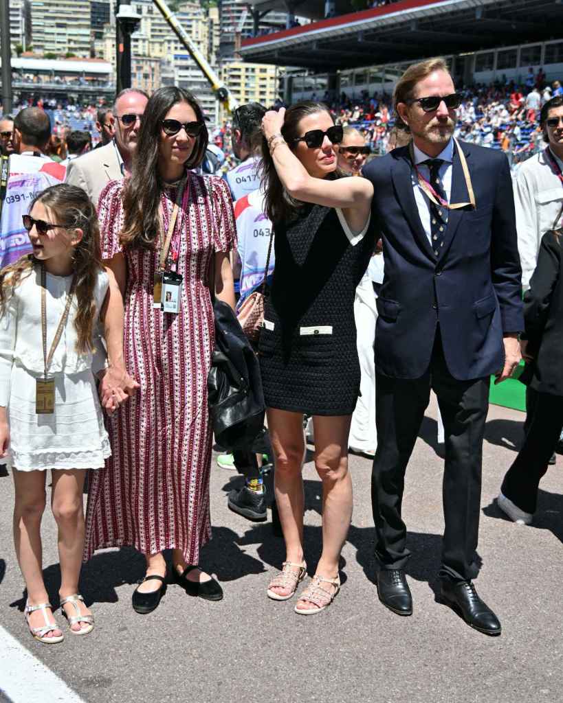 Carlota Casiraghi, Andrea Casiraghi y Tatiana Santodomingo en Monaco F1 Grand