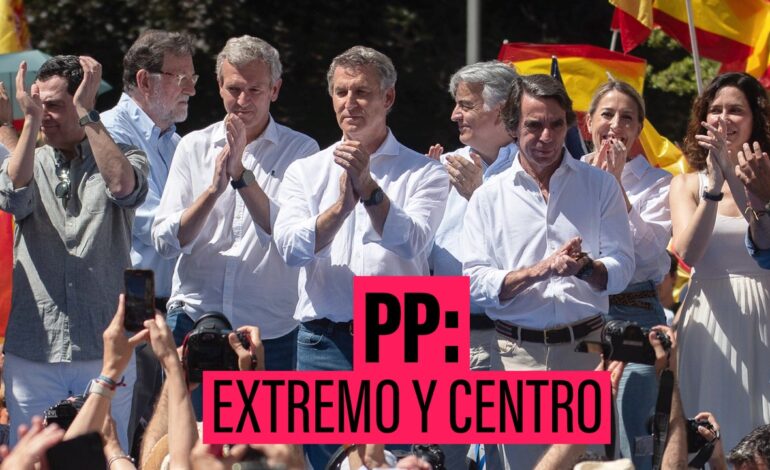 un lema para la movilización, y un discurso moderado para el escenario
