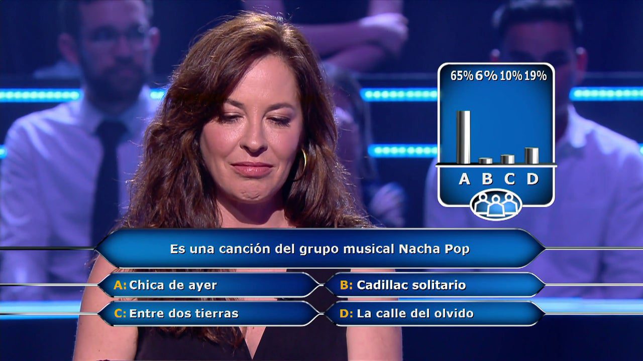 Mamen Mendizábal confía en el público ante sus dudas en ¿Quién quiere ser millonario?
