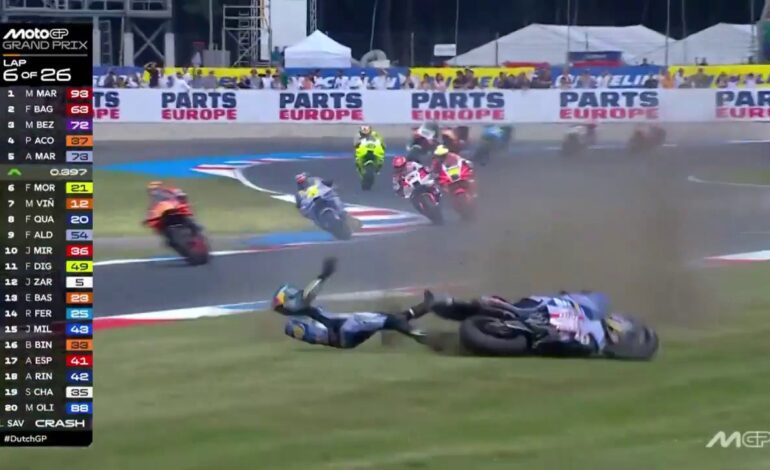 La terrible caída de Álex Márquez que le ha provocado una fractura en su mano izquierda