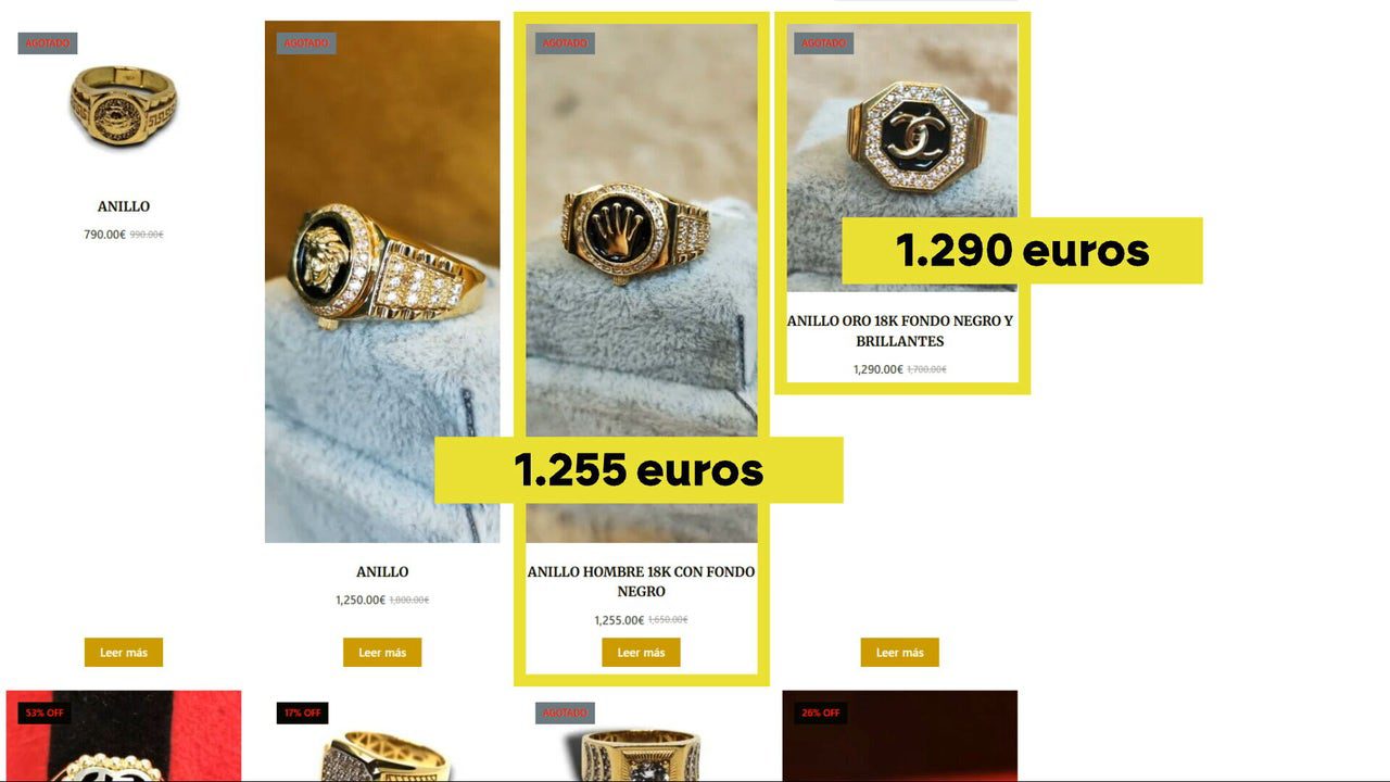 La tienda que compraba joyas de lujo «a granel» con «logos milenarios» como la cabeza de medusa de Versace o la corona de Rolex