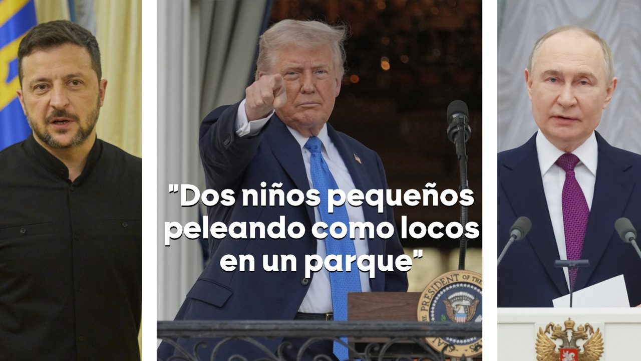 Trump compara a Putin y a Zelenski con «dos niños pequeños peleándose a lo loco en un parque» y amenaza con sanciones
