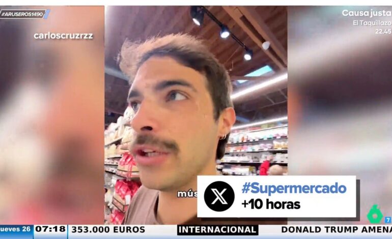 El vídeo viral de Carlos Cruz, concursante de Traitors España, en el supermercado de los famosos en Los Ángeles