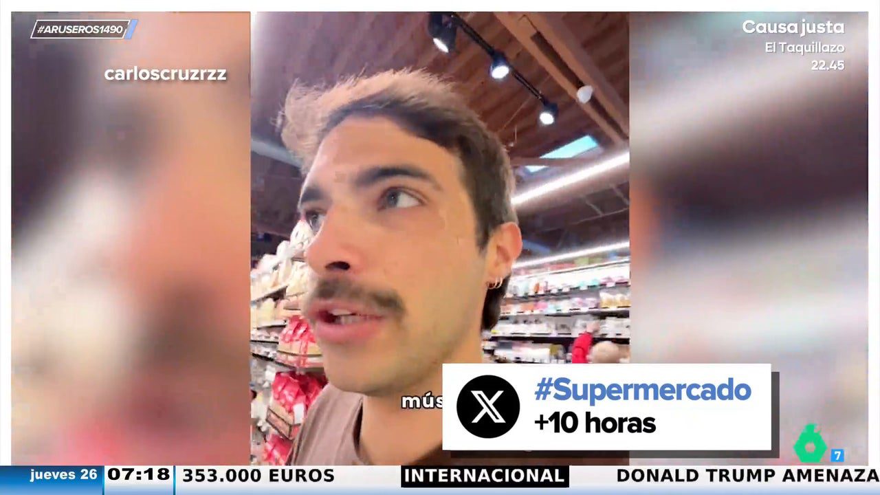 El vídeo viral de Carlos Cruz, concursante de Traitors España, en el supermercado de los famosos en Los Ángeles