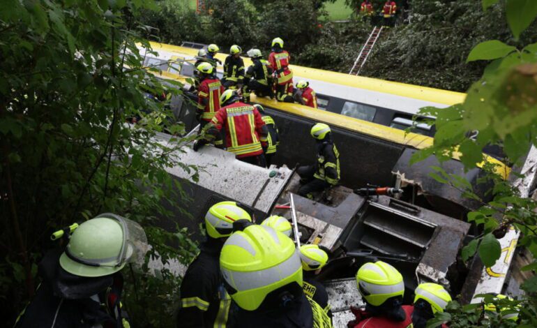 Un tren se descarrila en el suroeste de Alemania y deja al menos tres muertos