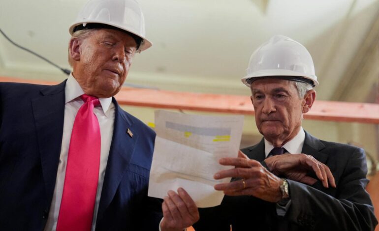 Powell corrige a Trump frente a la prensa por dar datos falsos sobre el coste de la obra de un edificio de la Fed
