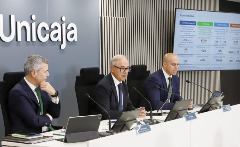 Unicaja paga este año cuatro veces menos por el impuesto a la banca gracias a la nueva progresividad del tributo