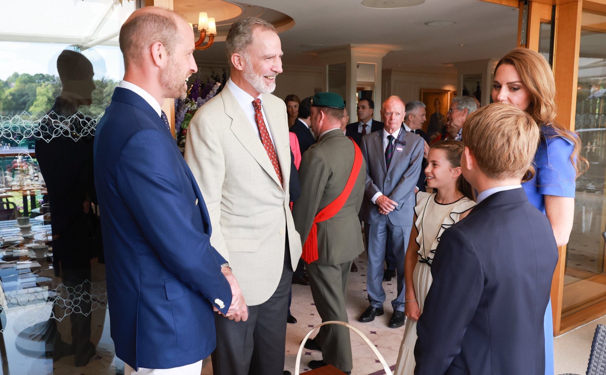 El Rey Felipe no se pierde la final de Alcaraz en Wimbledon y tiene un encuentro con los Príncipes Guillermo y Kate Middleton