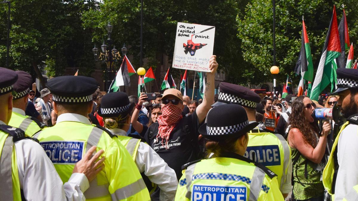 Más de 20 detenidos en una protesta en defensa del grupo Palestine Action en Londres