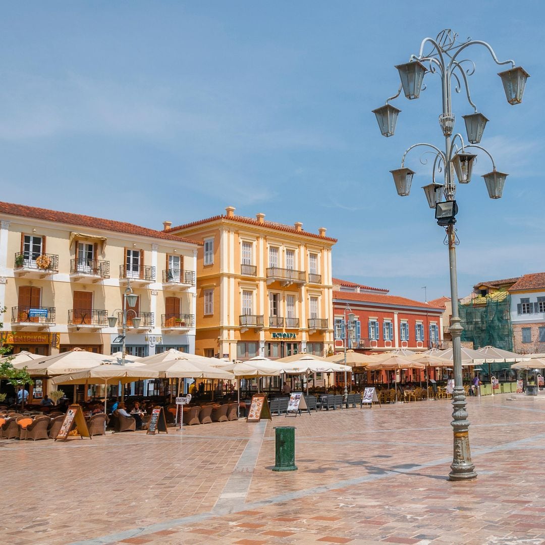 Syntagma Square en la ciudad de Nafplio, Grecia