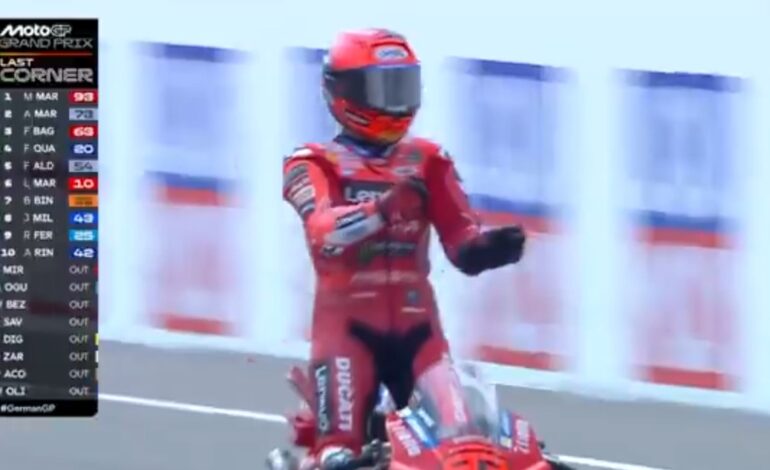 La intrahistoria del baile de Marc Márquez cuando entraba a meta en el Gran Premio de Alemania