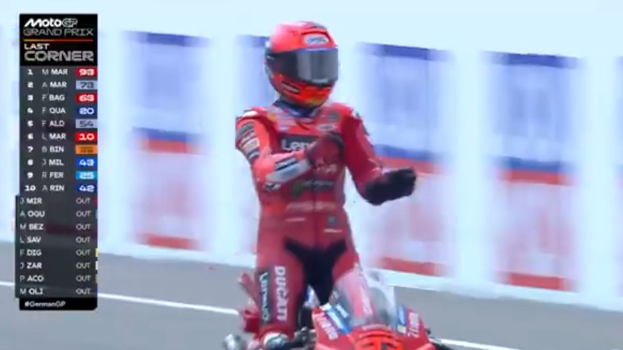 La intrahistoria del baile de Marc Márquez cuando entraba a meta en el Gran Premio de Alemania