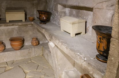 El tanque de la cámara sepulchral de Toya.