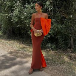 Mezcle el vestido de invitado de verano (1)