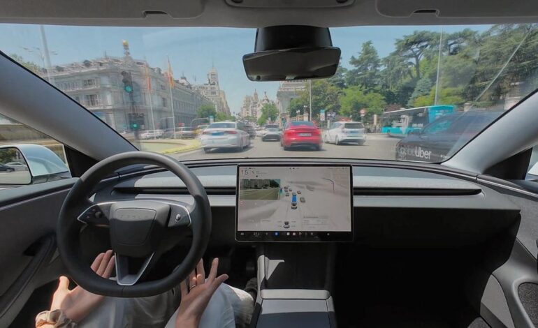 Tesla la lía en Madrid al probar su sistema de conducción autónoma sin autorización municipal ni de la DGT