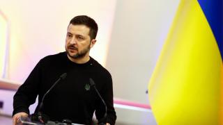 El presidente ucraniano, Volodimir Zelenski, durante una conferencia de prensa este martes en Kyiv.