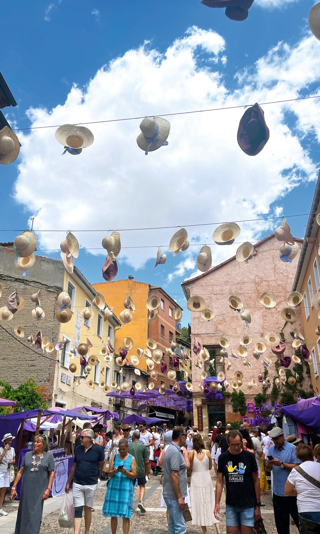 Calles decoradas por el Festival de Lavender en Britaga, Guadalajara