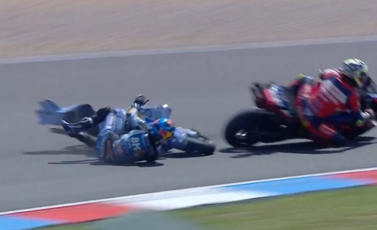 caída nada más comenzar la carrera y adiós en Brno