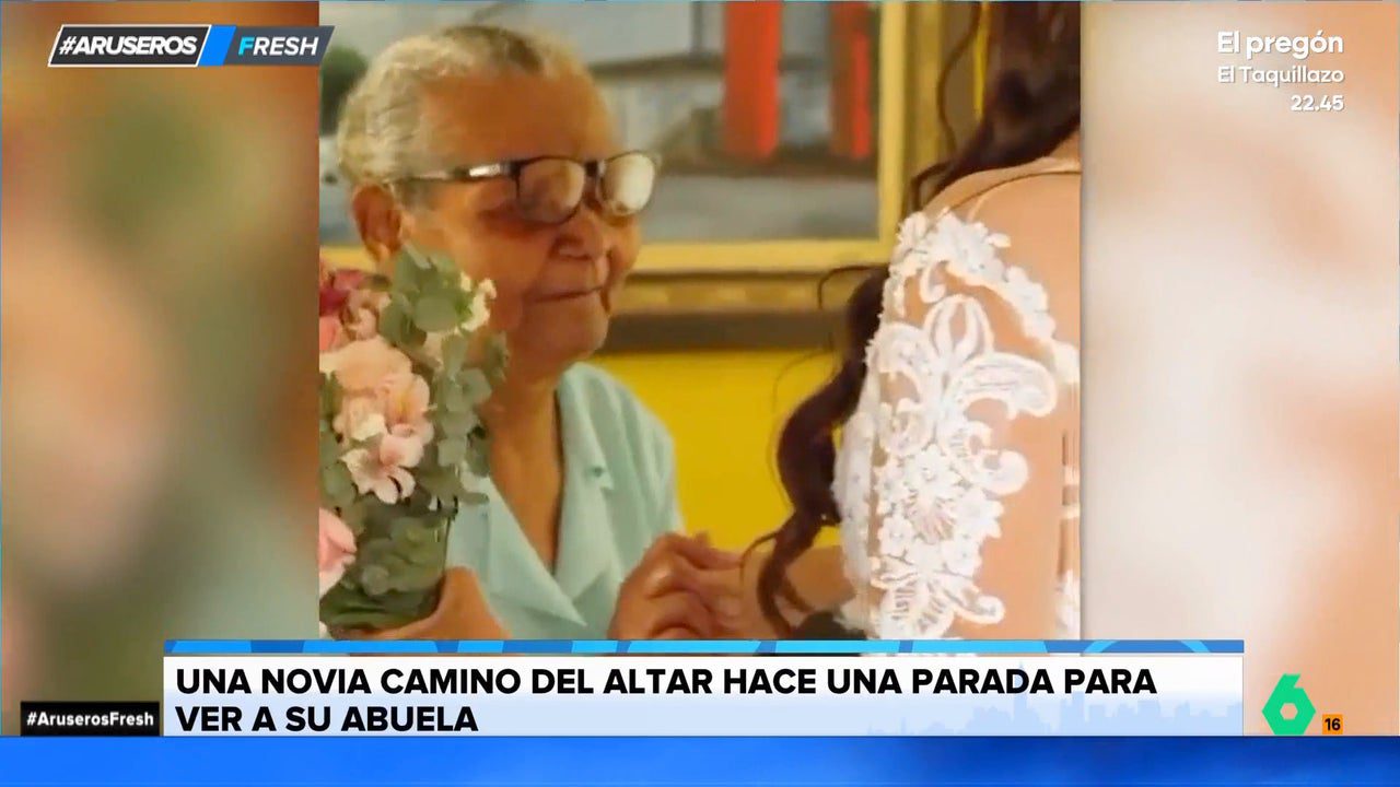 No podía casarme sin abrazarla