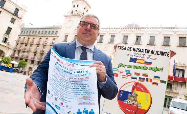 GUERRA RUSIA-UCRANIA | El presidente de la Casa de Rusia en Alicante presume ante Moscú de las campañas que desarrolla en España a favor del Kremlin