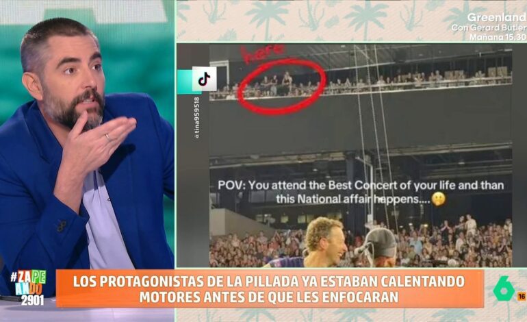 Dani Mateo, tras las nuevas imágenes de la pillada viral de la ‘Kiss Cam’ de Coldplay: «Estaban calentando también motores»
