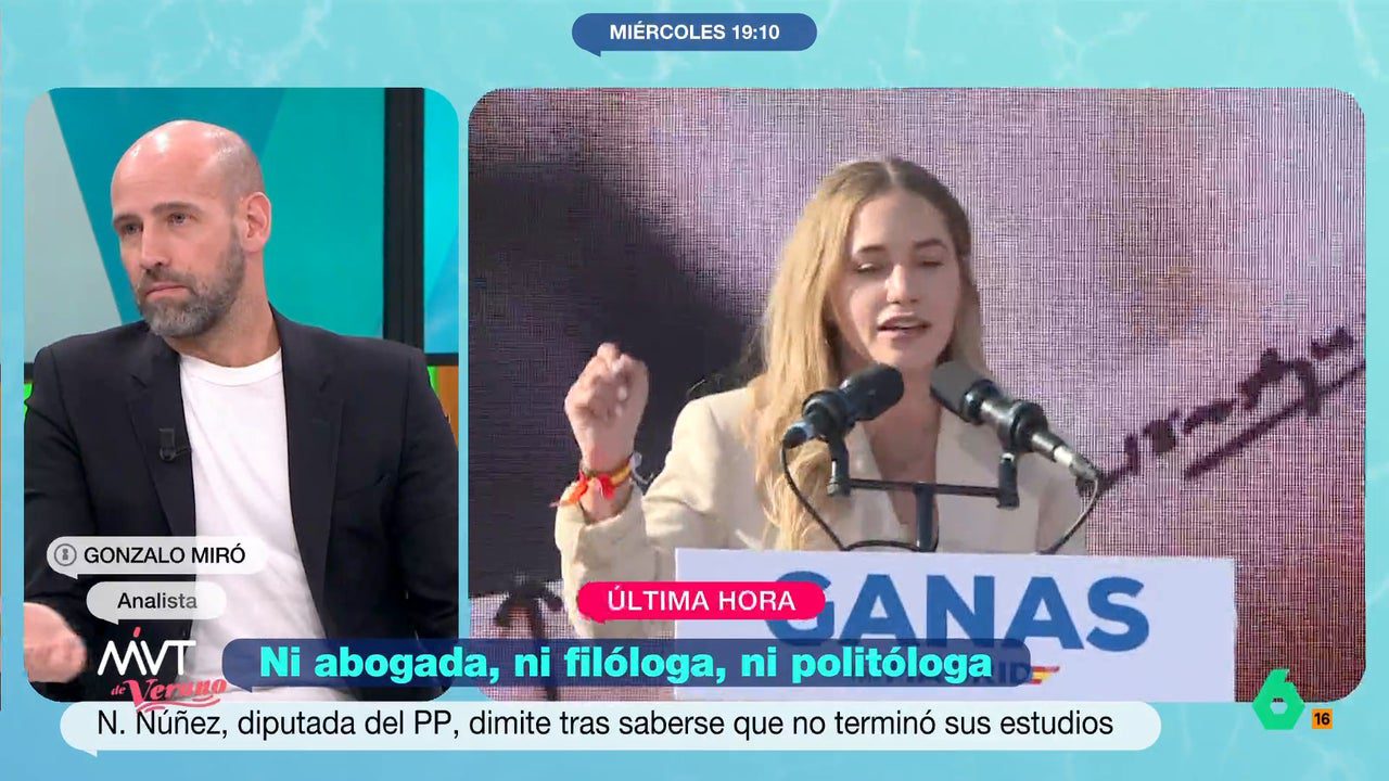 Gonzalo Miró, sobre la dimisión de Noelia Núñez: "No es una cuestión de honestidad, te han pillado con el carrito de los helados"