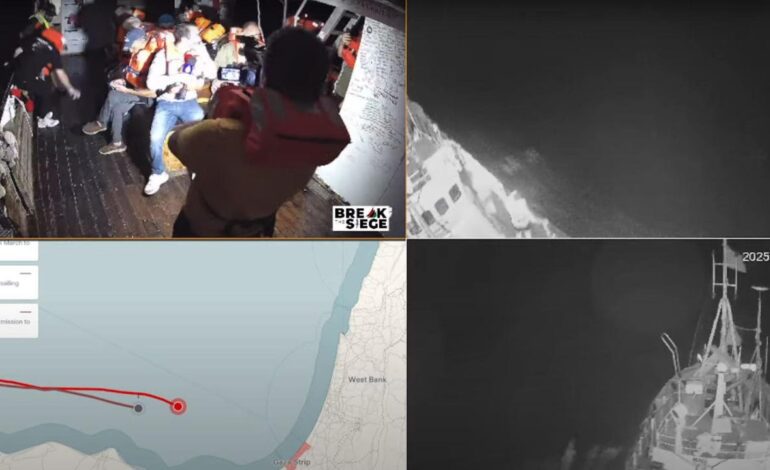 Israel intercepta el barco Handala y a sus 21 tripulantes cuando se dirigía a Gaza con ayuda humanitaria