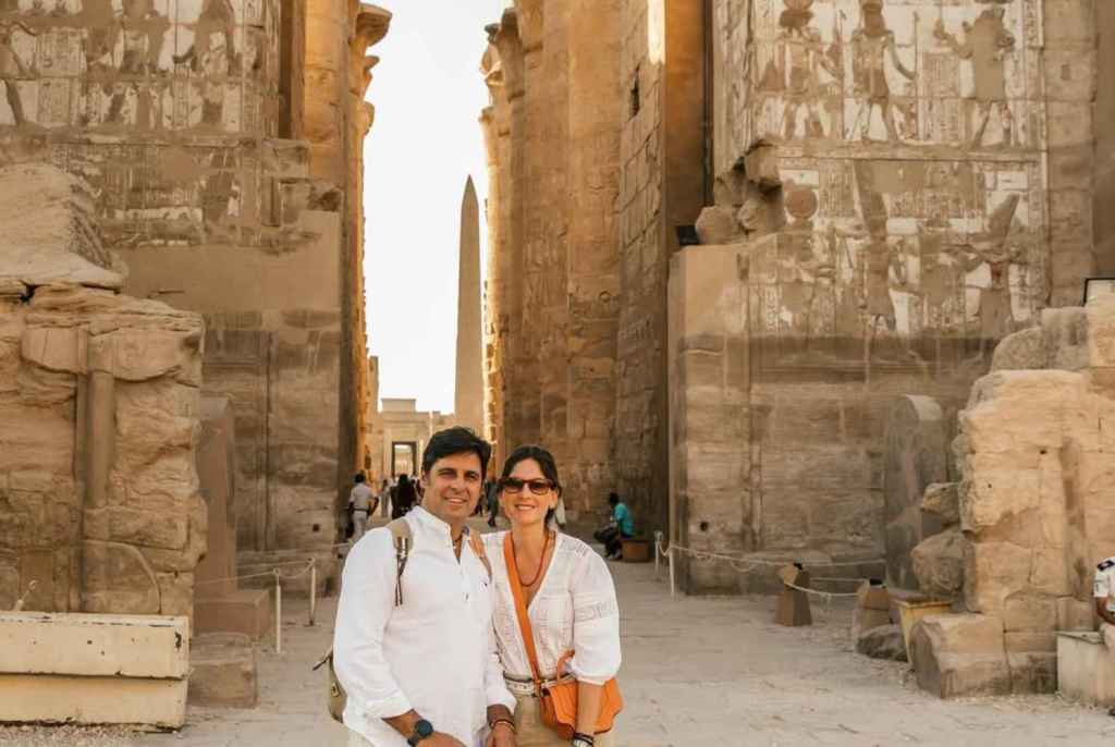 Lourdes Montes y Fran Rivera durante su viaje a Egipto 