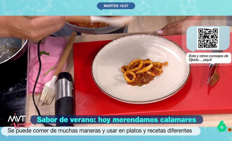 Un plato de calamares con verdura sano y rico para preparar con Pablo Ojeda
