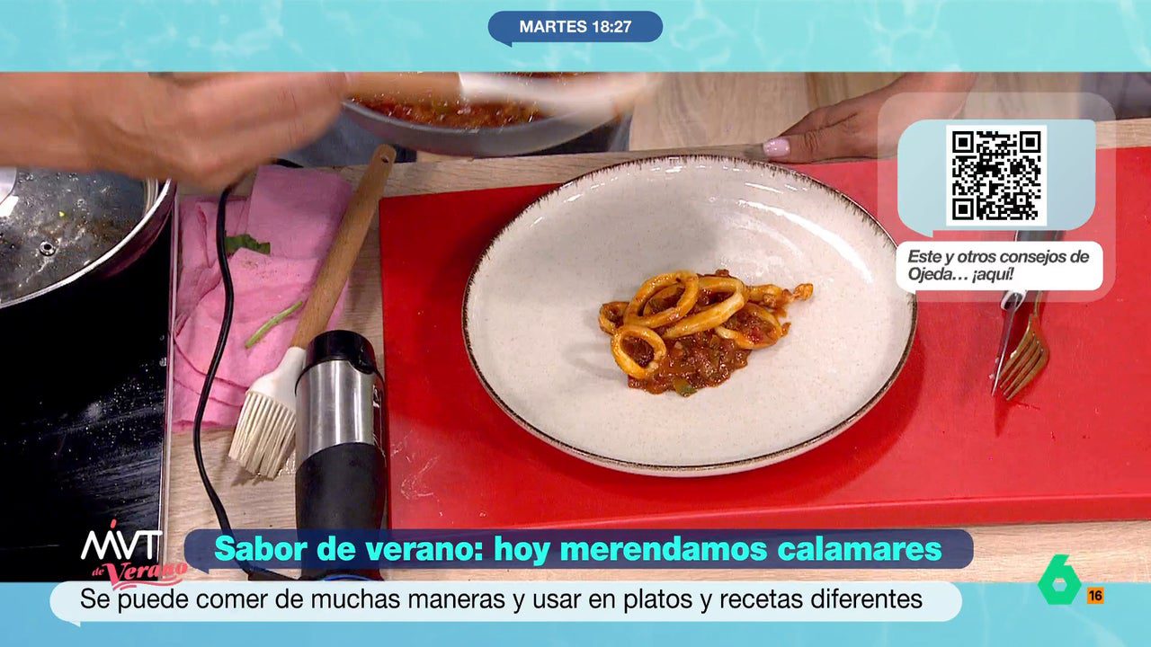 Un plato de calamares con verdura sano y rico para preparar con Pablo Ojeda