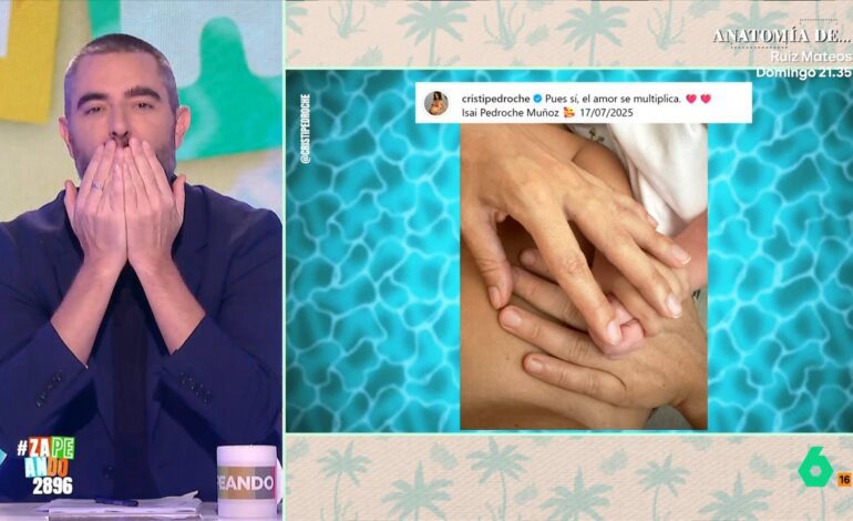 Zapeando da la bienvenida a Isai, el segundo hijo de Cristina Pedroche y Dabiz Muñoz: "Ya tienen otra habitación ocupada"