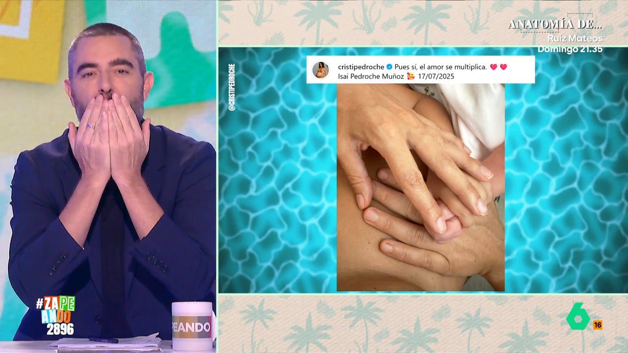 Zapeando da la bienvenida a Isai, el segundo hijo de Cristina Pedroche y Dabiz Muñoz: "Ya tienen otra habitación ocupada"