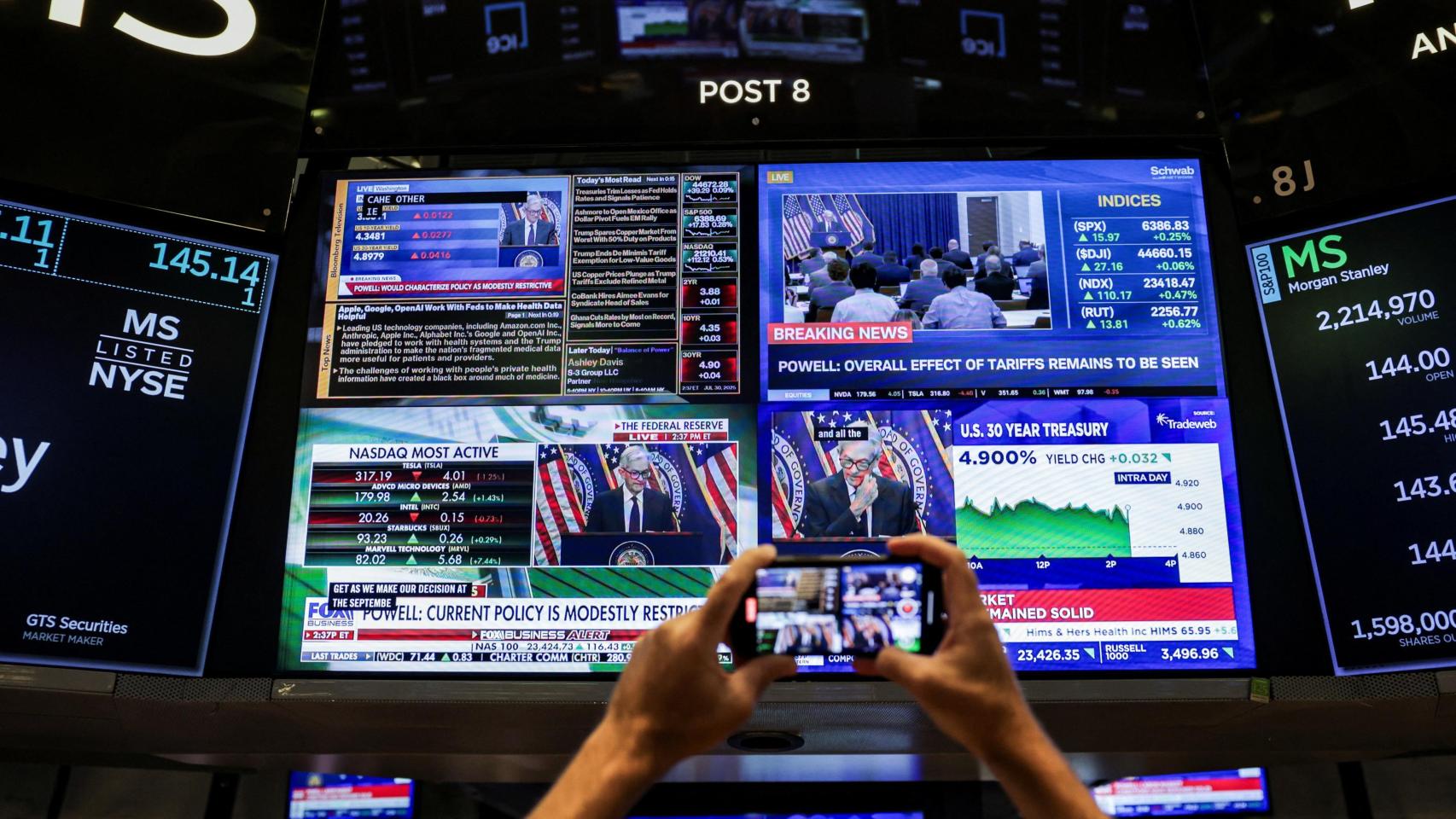 Wall Street espera prácticamente plano la reunión entre Trump y Zelenski