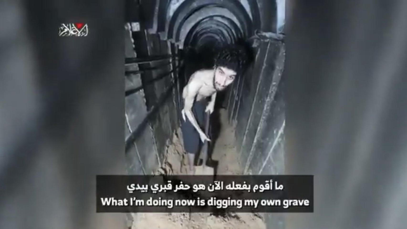 Hamás obliga a cavar su propia tumba al rehén israelí Evyatar David y lo difunde en un vídeo