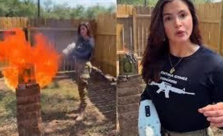 Valentina Gómez, la joven candidata republicana de Texas que quema un Corán con un lanzallamas: ‘Hay que detenerlo’