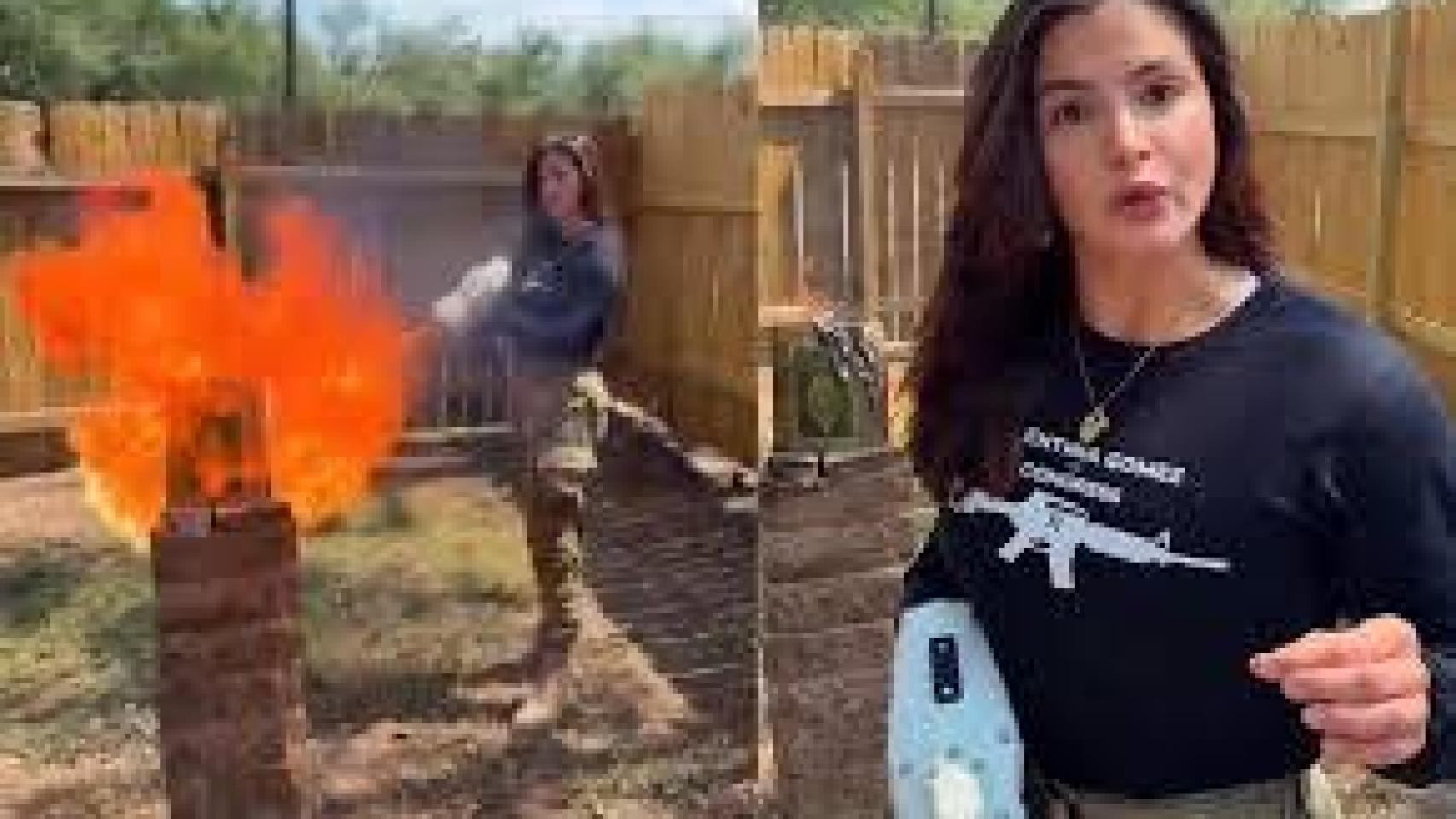 Valentina Gómez, la joven candidata republicana de Texas que quema un Corán con un lanzallamas: ‘Hay que detenerlo’
