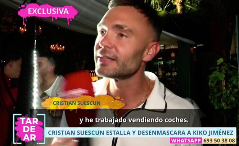 Cristian Suescun estalla contra Kiko Jiménez: «Es un jeta, un perverso y vive por la cara»