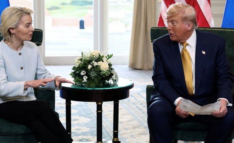 El superávit de la UE con EE.UU. se desplomó a la mitad en junio tras la amenaza de un arancel del 50% por parte de Trump