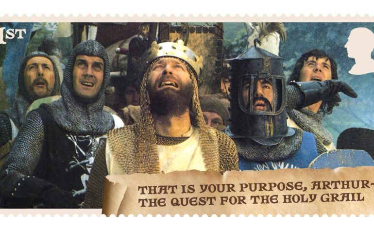 el servicio postal británico anuncia una colección imprescindible para fans de Los caballeros de la mesa cuadrada