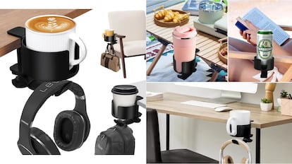 Portavasos para colocar dentro de las computadoras de escritorio o computadoras portátiles.