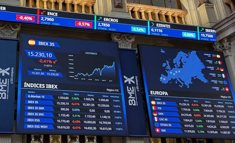 El Ibex 35 sigue en pausa