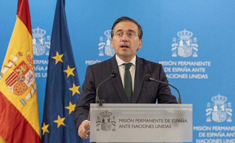 España «rechaza de plano» cualquier anexión ilegal de Gaza y de Cisjordania