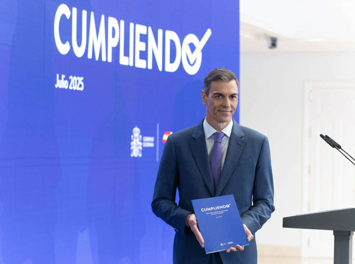 (Foto de archivo) El presidente del gobierno, Pedro Sánchez, aparece ante los medios de comunicación para hacer un balance del curso político, el 28 de julio de 2025, en Madrid (España). Eduardo Parra/Europa Press 7/7/2025