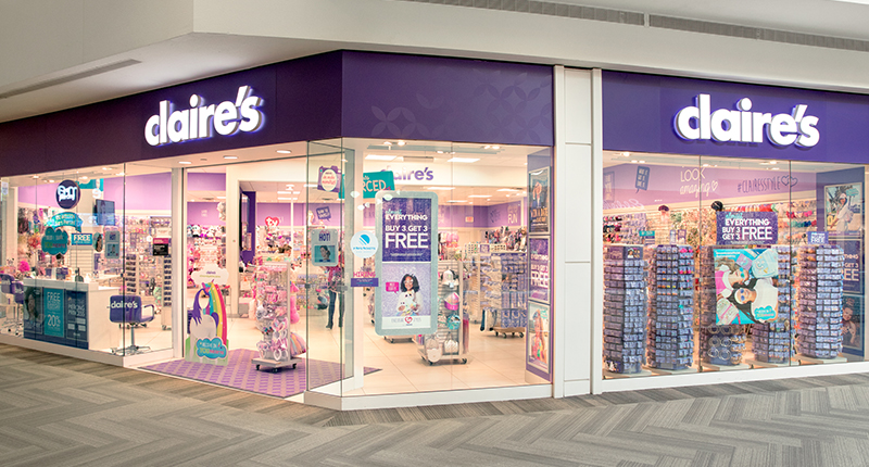Una tienda de Claire. Foto: Claire's. Quiebra.