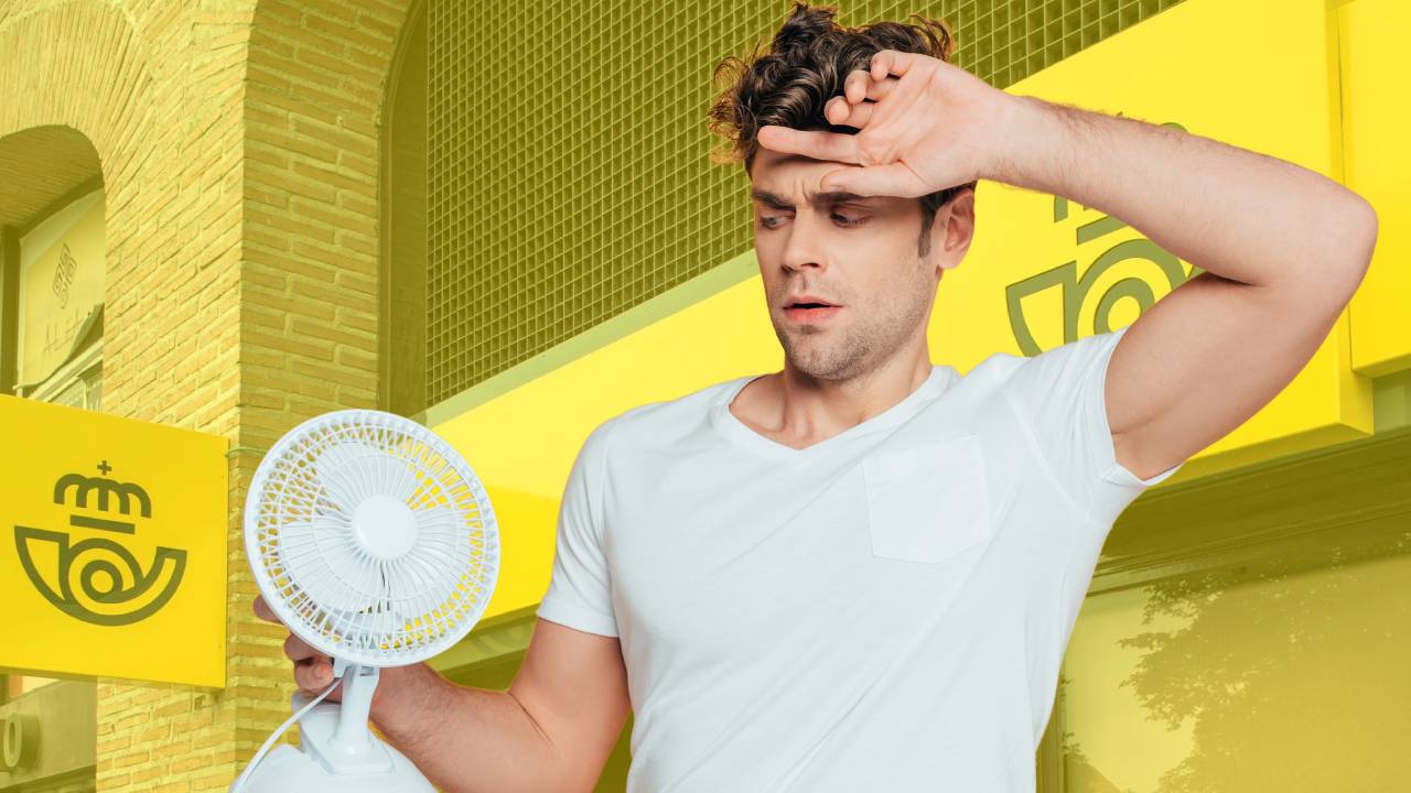 sin aire acondicionado en plena ola de calor en las oficinas de Correos