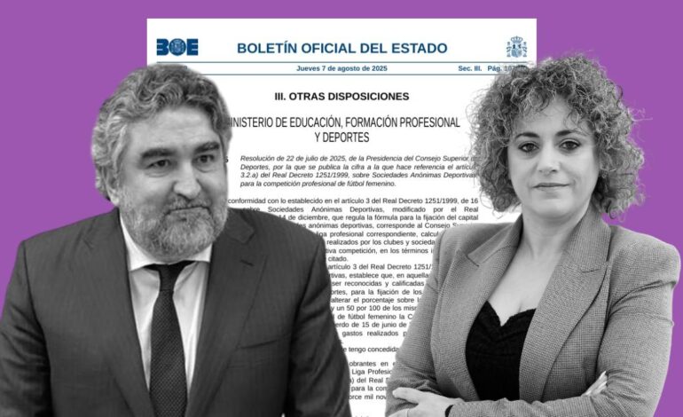El CSD sube el capital mínimo de las SAD en el fútbol femenino a casi 415.000 euros