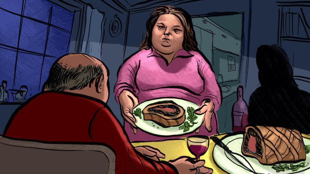En la Ilustración, Erin Patterson muestra un pastel de carne de ácaros de Wellington, como con el que asesinó a los tres parientes de su exhusband.