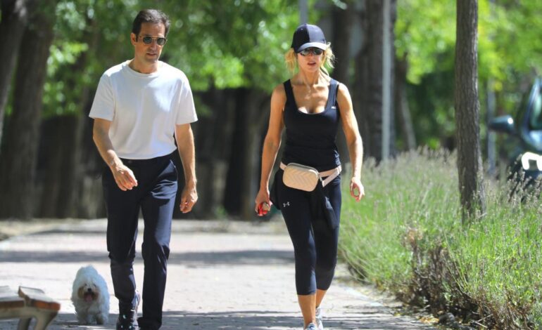 día de deporte en La Moraleja con su marido y su mascota